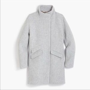 J.Crew Cocoon Coat in Italian Stadium-Cloth Wool Gray